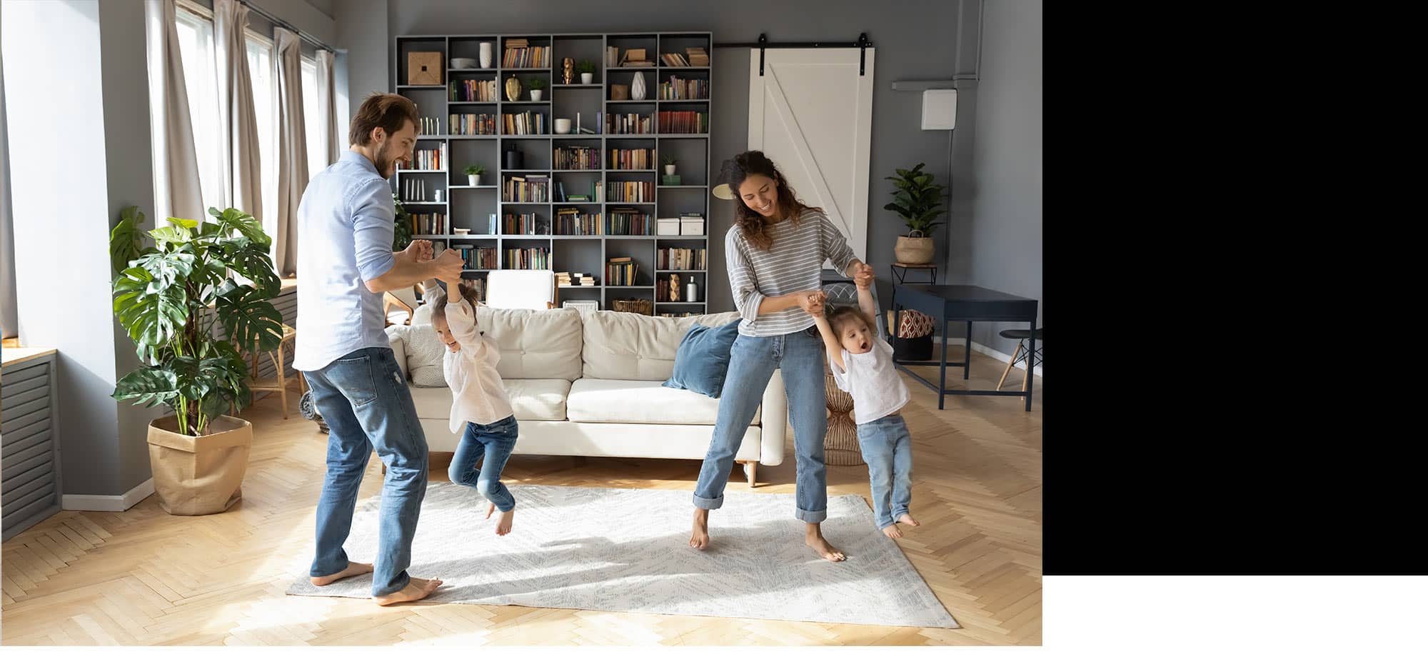 Salon de maison contemporaine